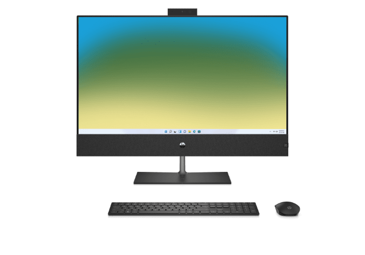 HP Pavilion 32 All-in-One with wireless keyboard and mouse.